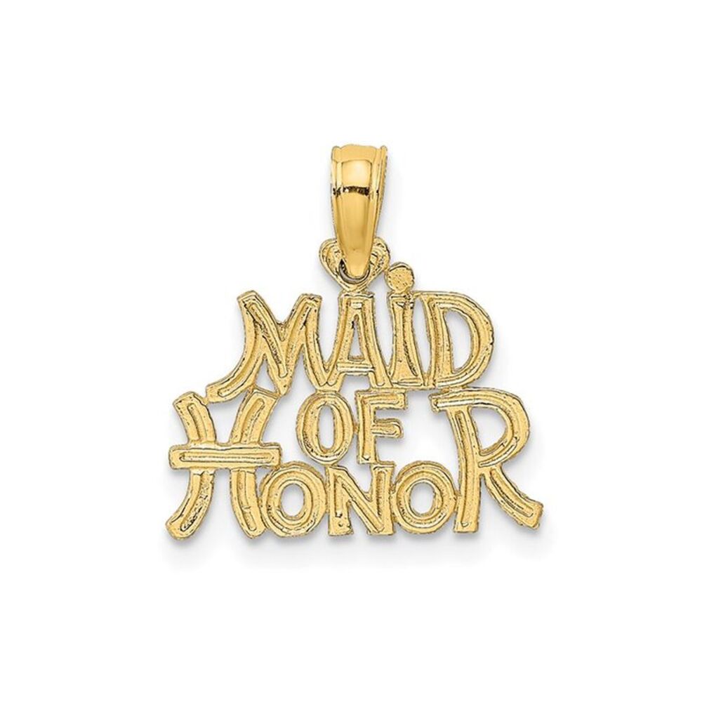 14K Yellow Gold MADE OF HONOR Pendant (No Chain)